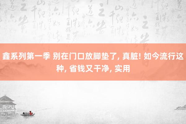 鑫系列第一季 别在门口放脚垫了， 真脏! 如今流行这种， 省钱又干净， 实用