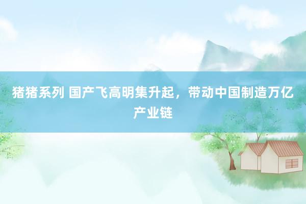 猪猪系列 国产飞高明集升起，带动中国制造万亿产业链