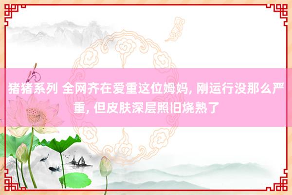 猪猪系列 全网齐在爱重这位姆妈， 刚运行没那么严重， 但皮肤深层照旧烧熟了