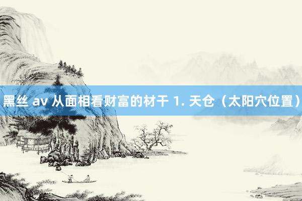 黑丝 av 从面相看财富的材干 1. 天仓(太阳穴位置)