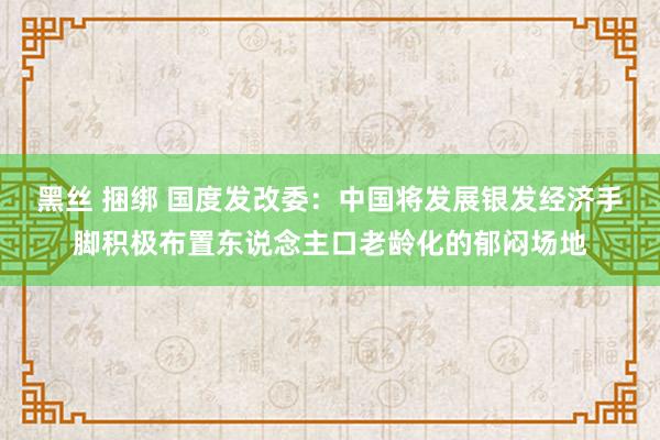 黑丝 捆绑 国度发改委：中国将发展银发经济手脚积极布置东说念主口老龄化的郁闷场地