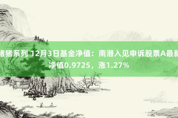 猪猪系列 12月3日基金净值：南潜入见申诉股票A最新净值0.9725，涨1.27%