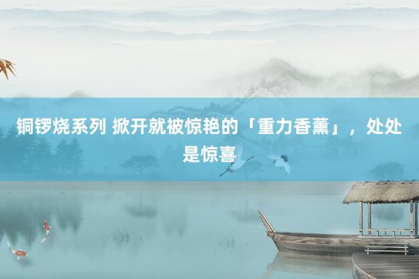 铜锣烧系列 掀开就被惊艳的「重力香薰」,处处是惊喜
