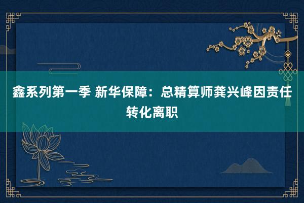 鑫系列第一季 新华保障：总精算师龚兴峰因责任转化离职