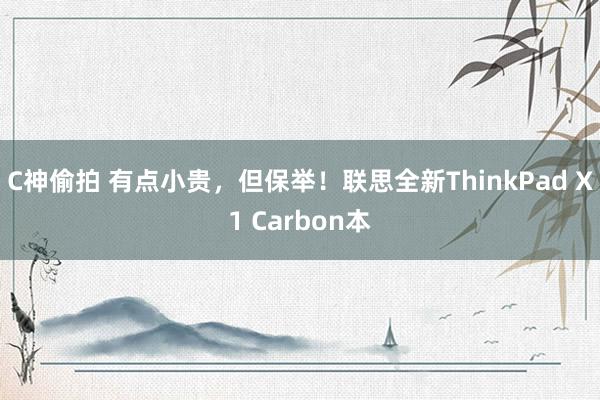 C神偷拍 有点小贵，但保举！联思全新ThinkPad X1 Carbon本