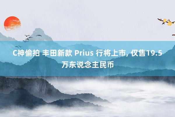 C神偷拍 丰田新款 Prius 行将上市， 仅售19.5万东说念主民币