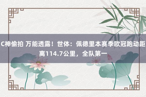 C神偷拍 万能透露！世体：佩德里本赛季欧冠跑动距离114.7公里，全队第一
