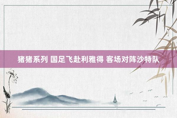 猪猪系列 国足飞赴利雅得 客场对阵沙特队