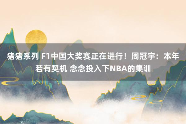 猪猪系列 F1中国大奖赛正在进行！周冠宇：本年若有契机 念念投入下NBA的集训