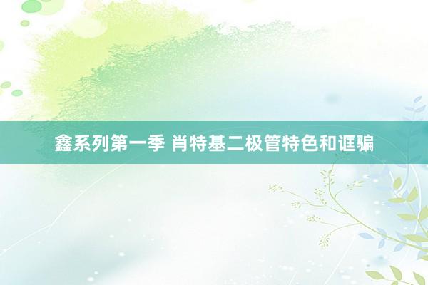 鑫系列第一季 肖特基二极管特色和诓骗