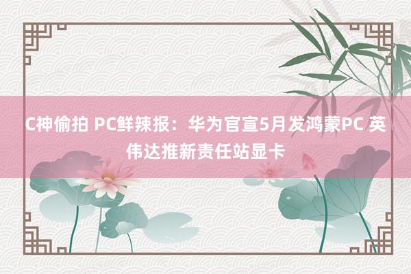 C神偷拍 PC鲜辣报：华为官宣5月发鸿蒙PC 英伟达推新责任站显卡
