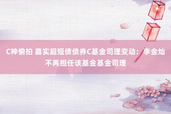 C神偷拍 嘉实超短债债券C基金司理变动：李金灿不再担任该基金基金司理