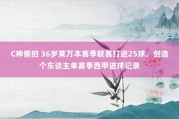 C神偷拍 36岁莱万本赛季联赛打进25球，创造个东谈主单赛季西甲进球记录