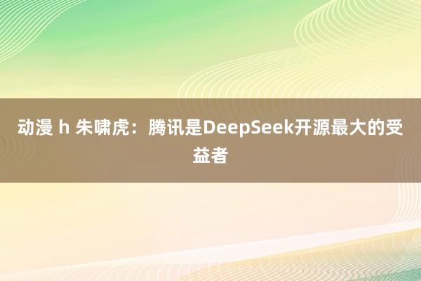 动漫 h 朱啸虎：腾讯是DeepSeek开源最大的受益者