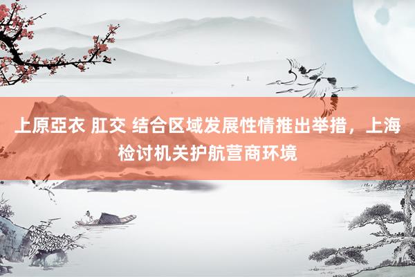 上原亞衣 肛交 结合区域发展性情推出举措，上海检讨机关护航营商环境