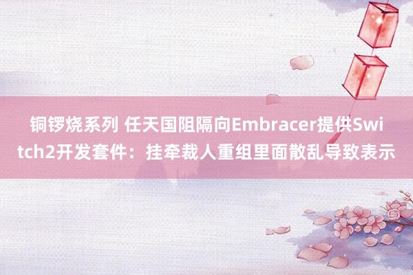铜锣烧系列 任天国阻隔向Embracer提供Switch2开发套件：挂牵裁人重组里面散乱导致表示