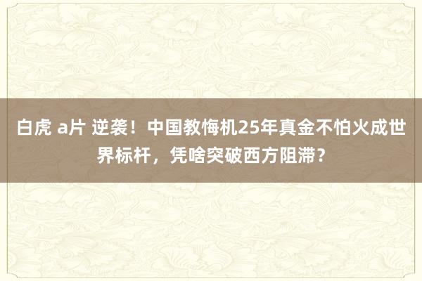 白虎 a片 逆袭！中国教悔机25年真金不怕火成世界标杆，凭啥突破西方阻滞？