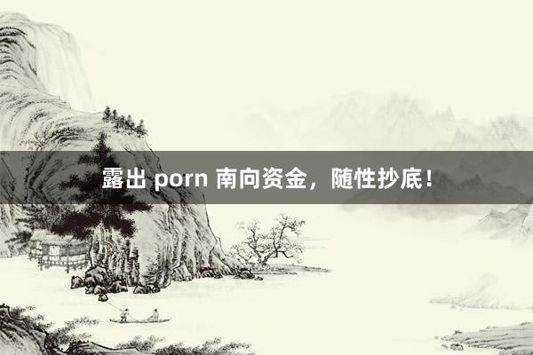 露出 porn 南向资金，随性抄底！