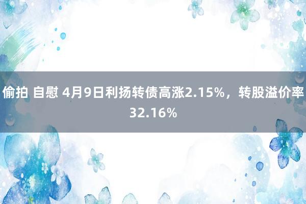 偷拍 自慰 4月9日利扬转债高涨2.15%，转股溢价率32.16%