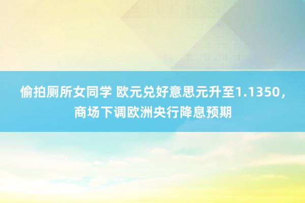 偷拍厕所女同学 欧元兑好意思元升至1.1350，商场下调欧洲央行降息预期