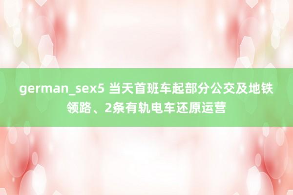german_sex5 当天首班车起部分公交及地铁领路、2条有轨电车还原运营