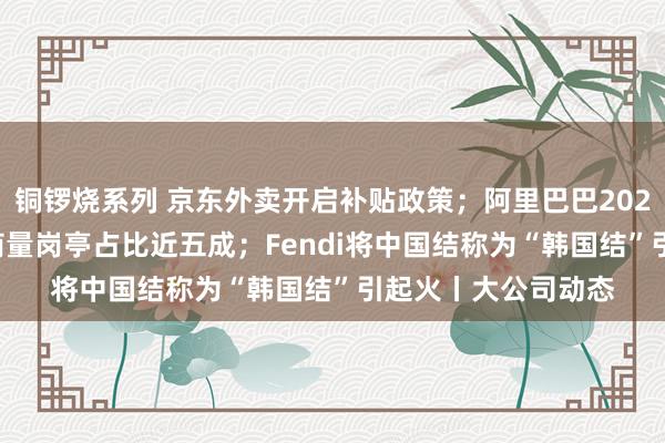 铜锣烧系列 京东外卖开启补贴政策；阿里巴巴2026届春招初始，AI商量岗亭占比近五成；Fendi将中国结称为“韩国结”引起火丨大公司动态