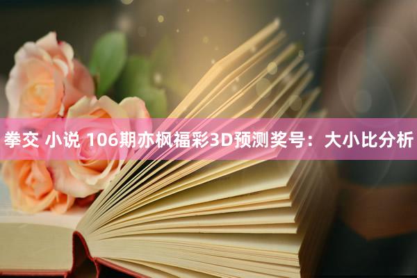 拳交 小说 106期亦枫福彩3D预测奖号：大小比分析